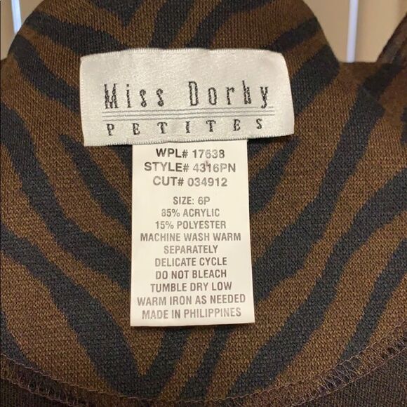 Miss Dorby AnimalPrint Dress Sz 6P - Picture 9 of 11